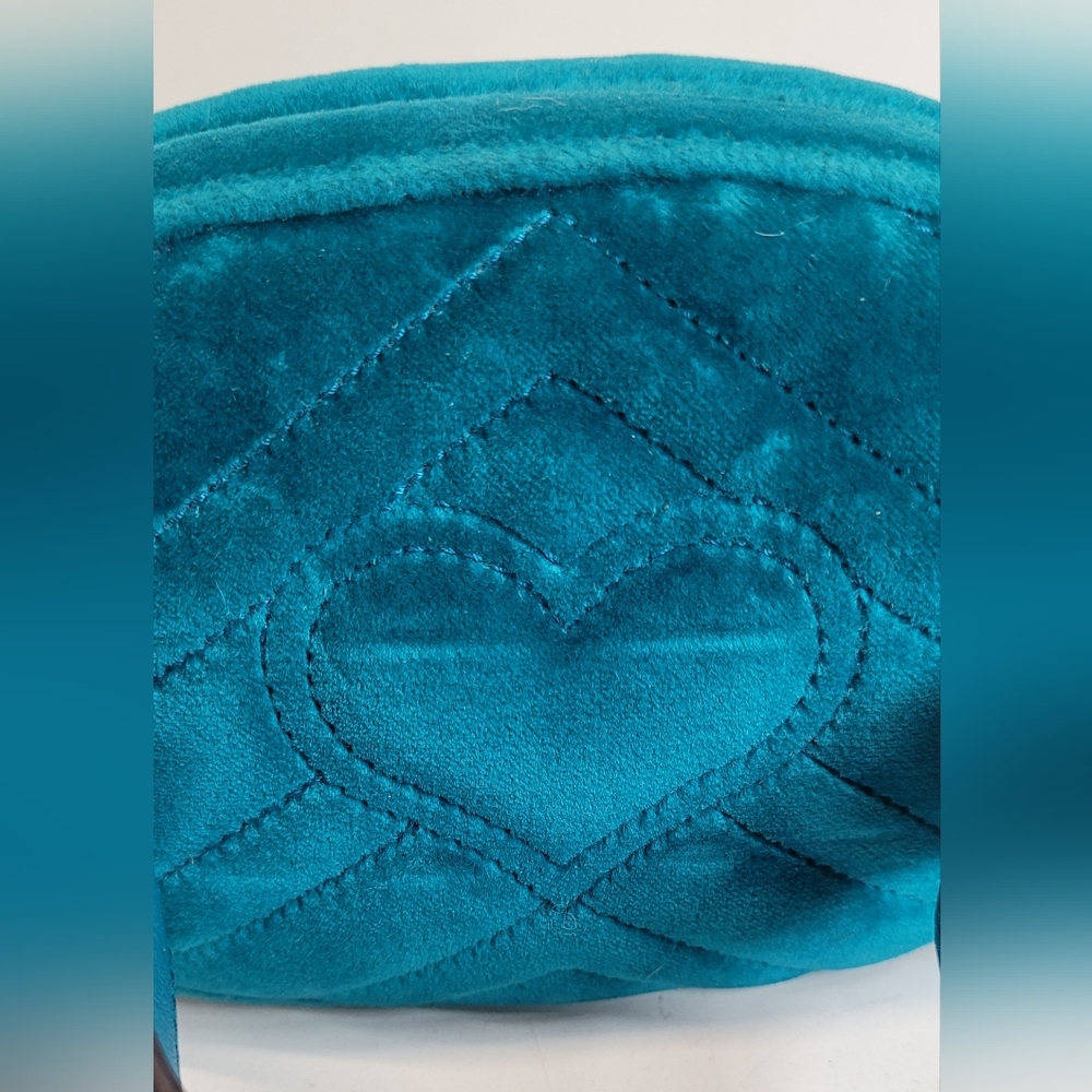 Gucci Marmont Blue Suede Belt Bag - Picture 9 of 16